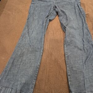 Coldwater Creek Blue Flared Wide-Leg Jeans